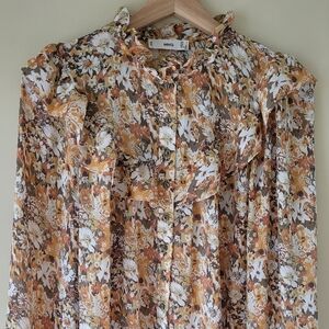 Floral Button-Up Blouse